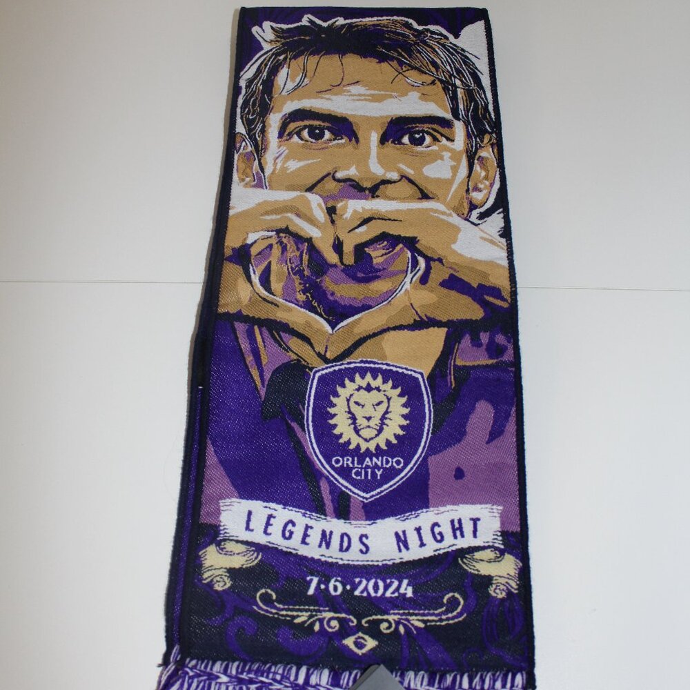 Orlando City Lions MLS Soccer Legends Night KAKA Scarf PuOrlando City Lions MLS